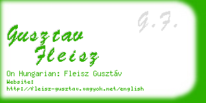 gusztav fleisz business card