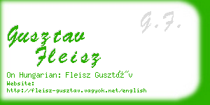 gusztav fleisz business card